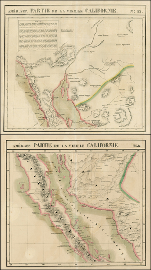 24-Southwest and California Map By Philippe Marie Vandermaelen