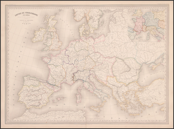 19-Europe and Europe Map By Adolphe Hippolyte Dufour