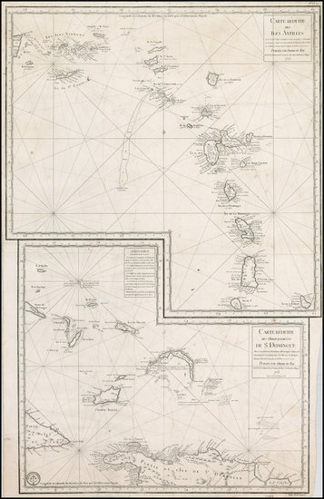 85-Caribbean Map By Depot de la Marine