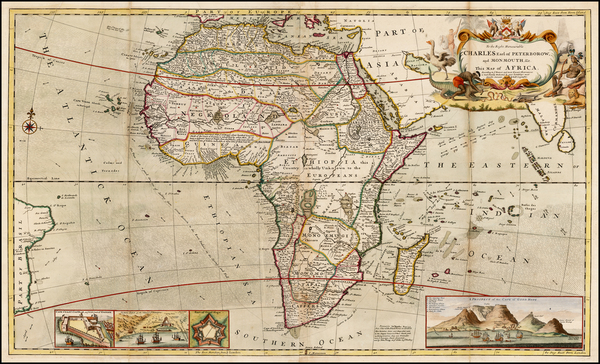66-Africa and Africa Map By Herman Moll