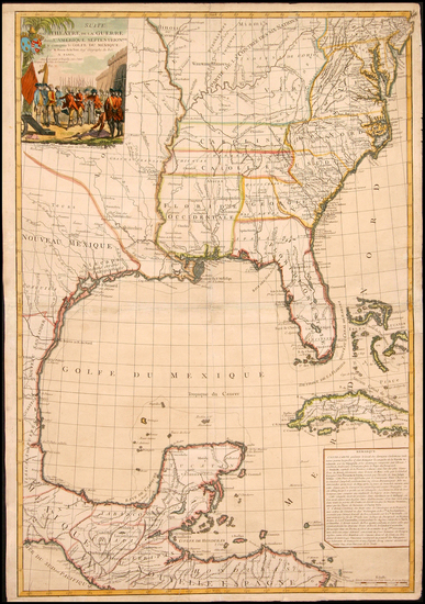 61-United States, Mid-Atlantic, South, Southeast, Texas and Midwest Map By Louis Brion de la Tour 