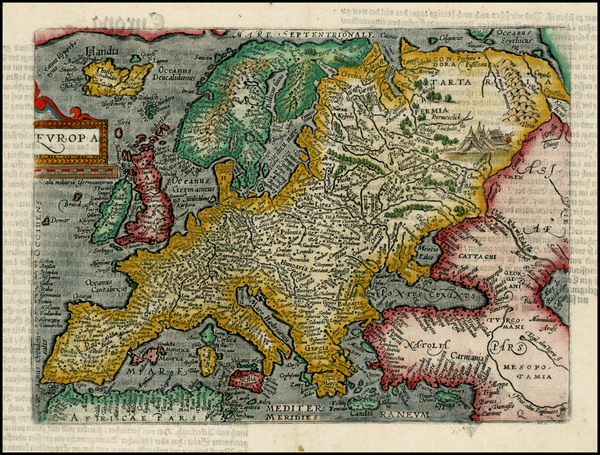 37-Europe and Europe Map By Matthias Quad / Johann Bussemachaer