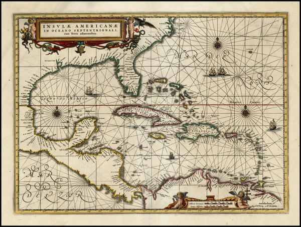 9-South, Southeast, Caribbean and Central America Map By Peter Schenk  &  Gerard Valk