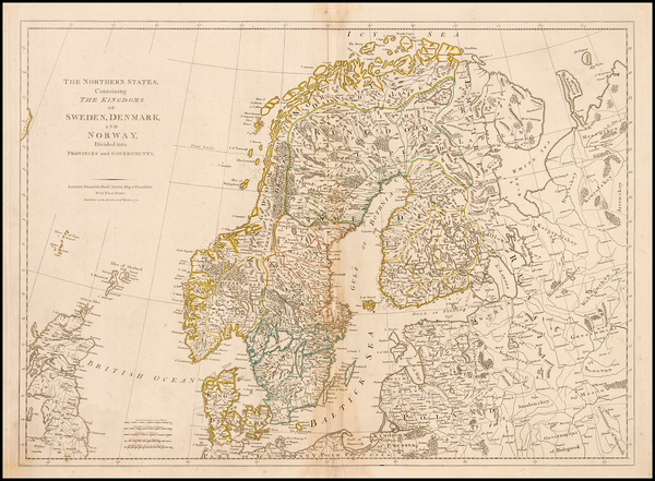 89-Europe, Baltic Countries and Scandinavia Map By Robert Sayer