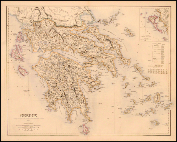 92-Balkans and Greece Map By Archibald Fullarton & Co.