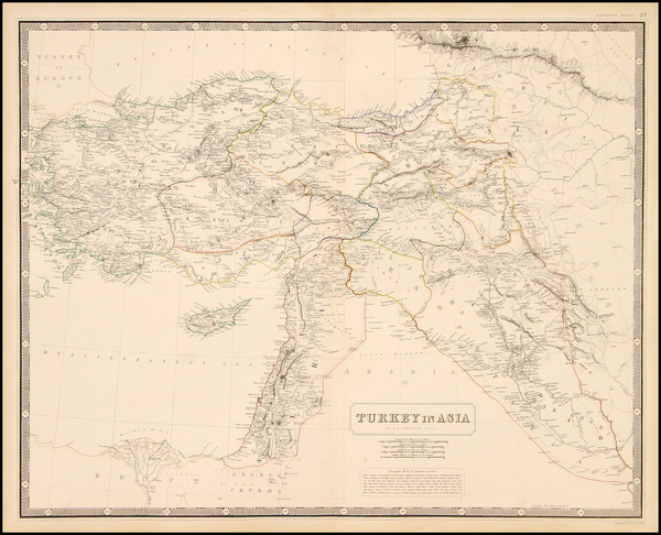 36-Turkey, Turkey & Asia Minor and Balearic Islands Map By W. & A.K. Johnston