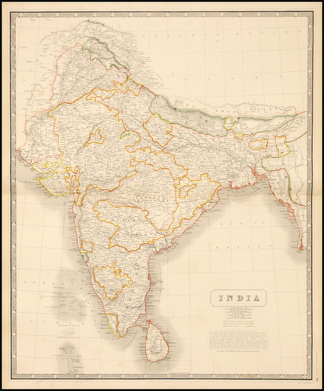 88-Asia, China, India and Central Asia & Caucasus Map By W. & A.K. Johnston