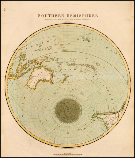 55-Southern Hemisphere, Polar Maps and Oceania Map By John Thomson