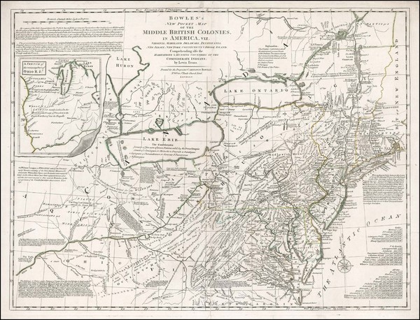 89-Mid-Atlantic and Midwest Map By Carington Bowles / Lewis Evans