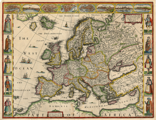 9-Europe and Europe Map By John Speed