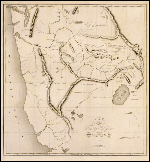 10-Rocky Mountains and California Map By Benjamin L.E. Bonneville