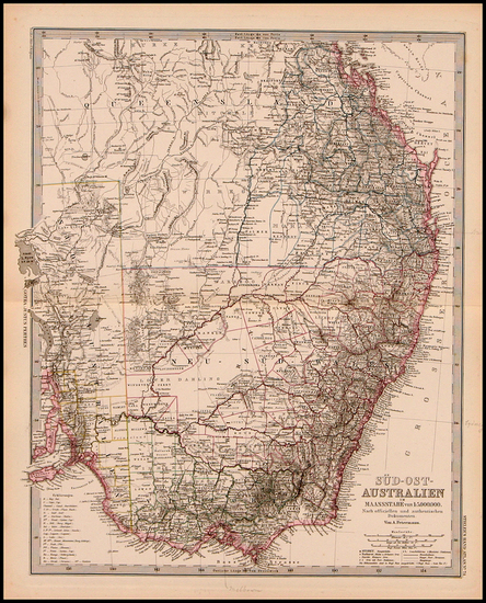 34-Australia & Oceania and Australia Map By Adolf Stieler