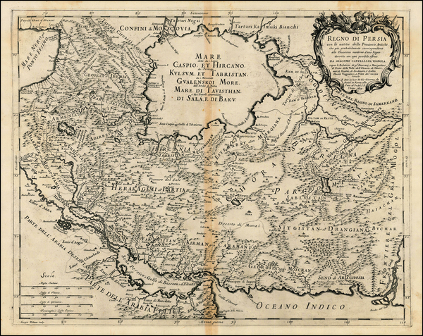 25-Middle East Map By Giacomo Giovanni Rossi - Giacomo Cantelli da Vignola