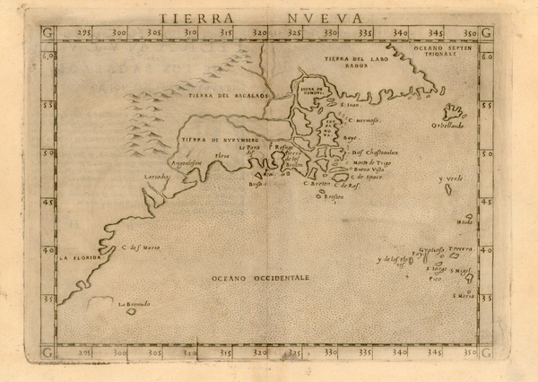 12-New England, Southeast and Canada Map By Girolamo Ruscelli