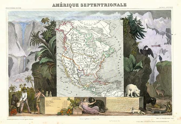 27-North America Map By Victor Levasseur