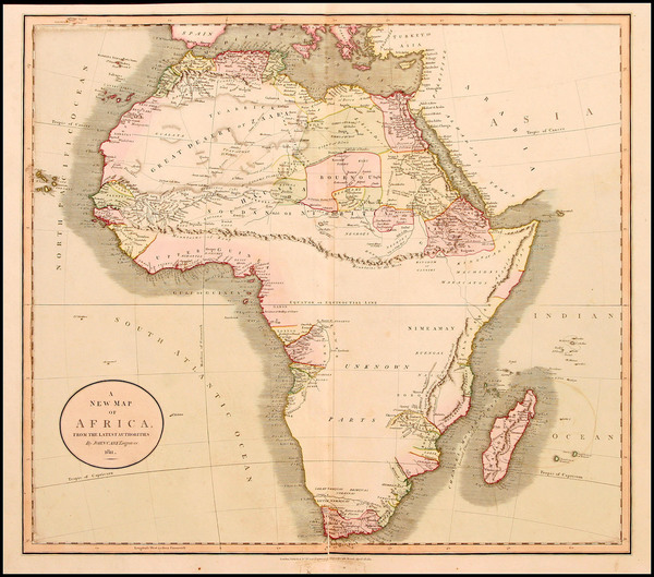 26-Africa and Africa Map By John Cary