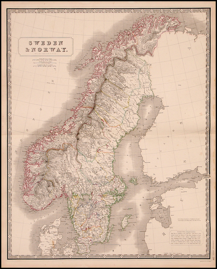 11-Europe and Scandinavia Map By W. & A.K. Johnston