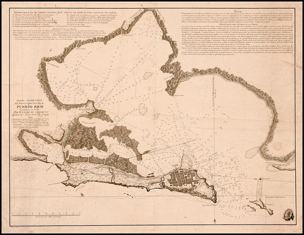 89-Caribbean Map By Cosme Damian de Churruca y Elorza