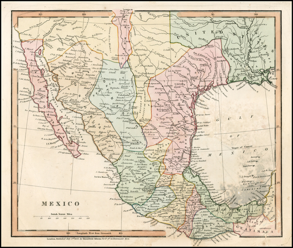 80-South, Texas, Plains, Southwest, Rocky Mountains, Mexico, Baja California and California Map By