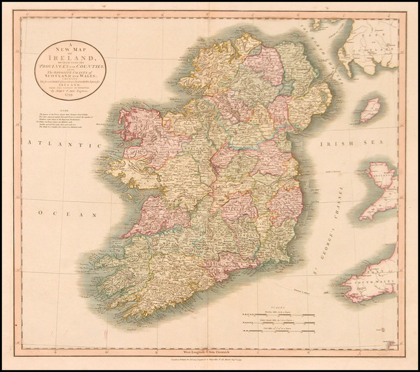 51-Ireland Map By John Cary