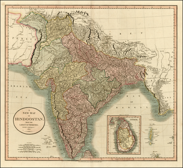 43-India and Central Asia & Caucasus Map By John Cary