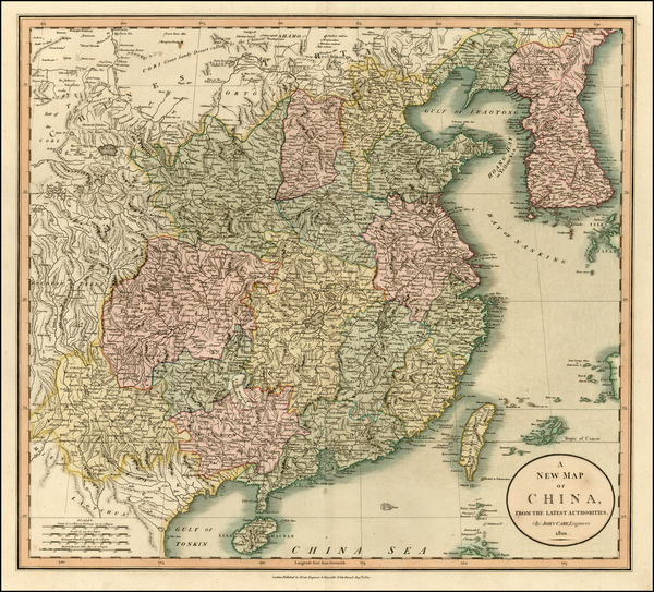 45-China and Korea Map By John Cary