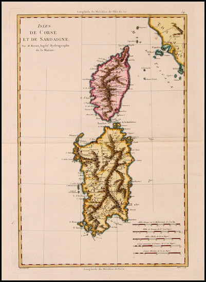 81-Europe, France, Italy, Mediterranean and Balearic Islands Map By Rigobert Bonne