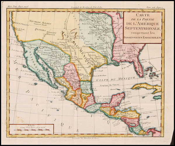 46-Southwest, Mexico and California Map By Louis Brion de la Tour