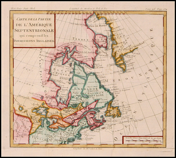 16-New England, Midwest and Canada Map By Louis Brion de la Tour