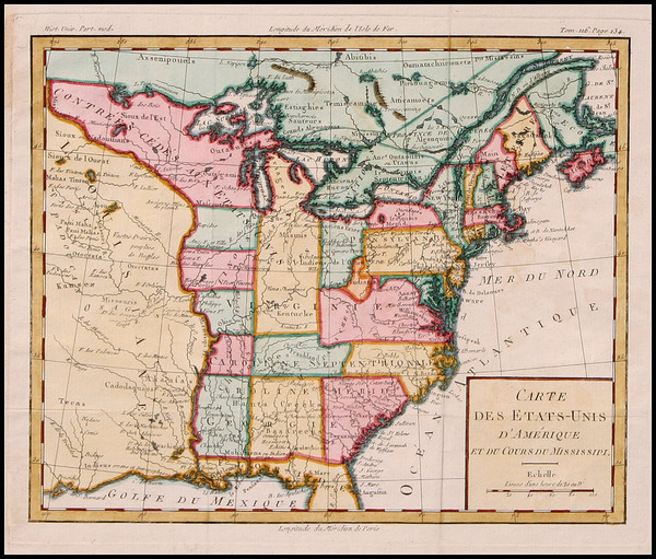 53-United States, Southeast, Midwest and Plains Map By Louis Brion de la Tour