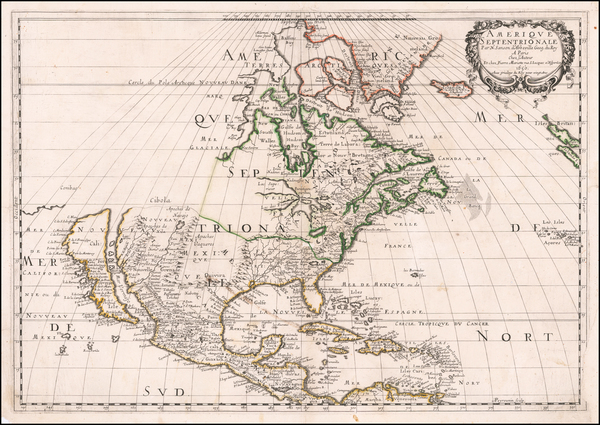 93-Midwest, North America and California Map By Nicolas Sanson