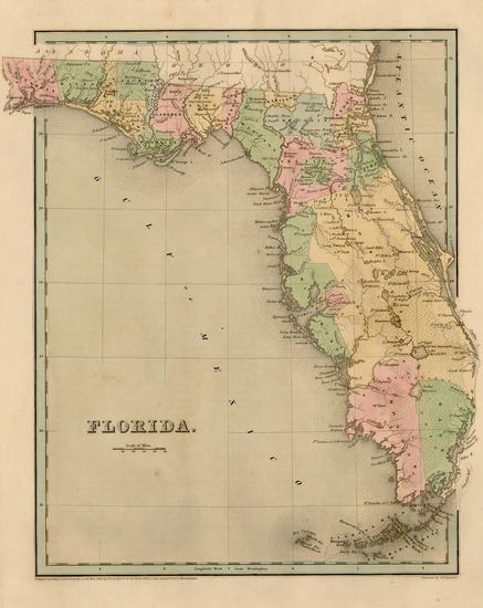 93-Southeast Map By Thomas Gamaliel Bradford