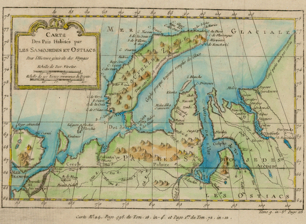 50-World, Polar Maps, Europe and Russia Map By Jacques Nicolas Bellin