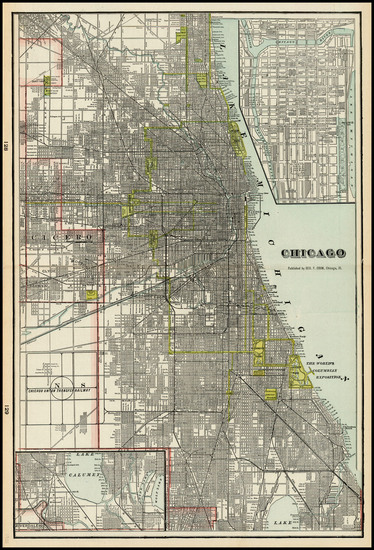 70-Midwest Map By George F. Cram