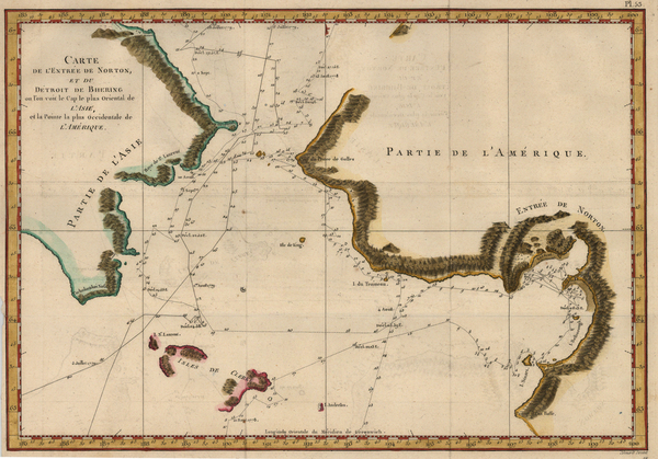 62-Alaska and Russia in Asia Map By Rigobert Bonne