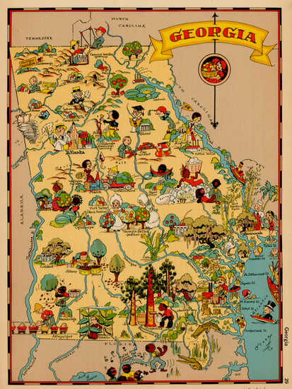 32-Southeast Map By Ruth Taylor White