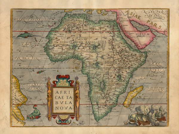 47-Africa and Africa Map By Abraham Ortelius