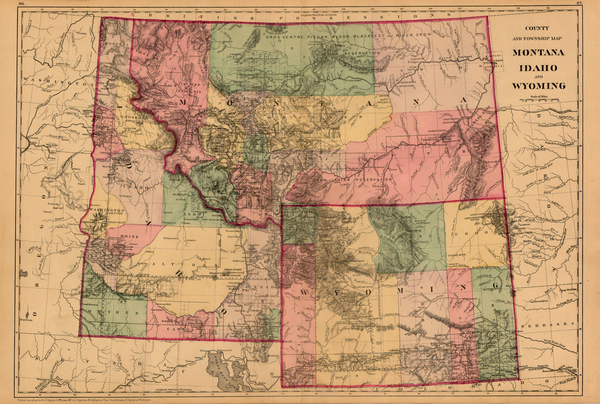 74-Plains and Rocky Mountains Map By Samuel Augustus Mitchell Jr.