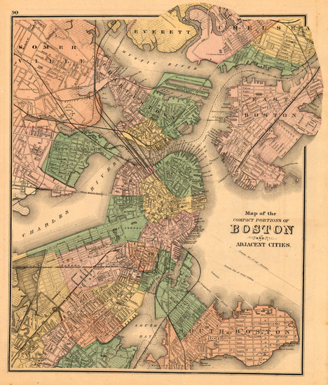 42-New England Map By O.W. Gray