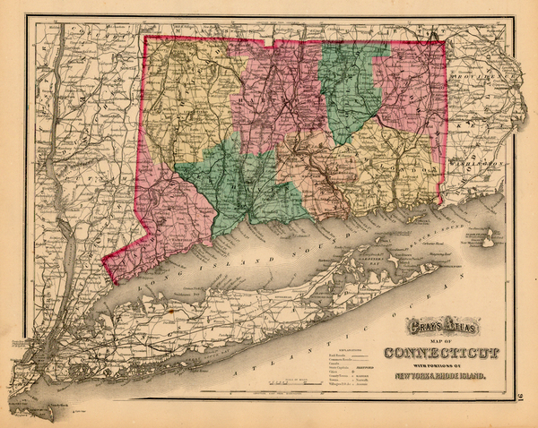 20-New England Map By O.W. Gray