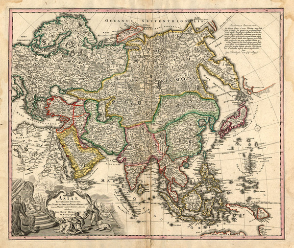 32-Asia, Asia, Australia & Oceania and Australia Map By Johann Baptist Homann