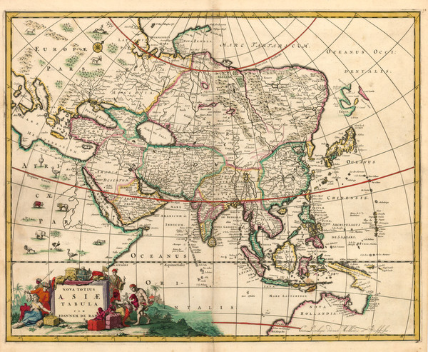 95-Asia, Asia, Australia & Oceania and Australia Map By Johannes De Ram