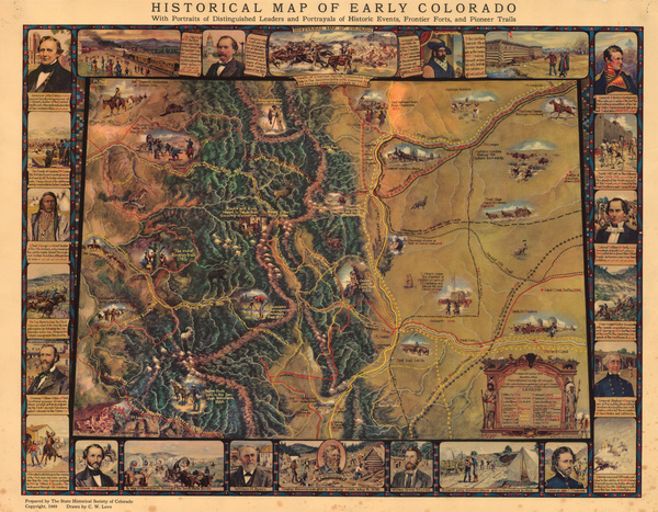 19-United States and Rocky Mountains Map By C.W. Love