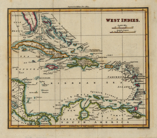 27-Caribbean Map By John Thomson