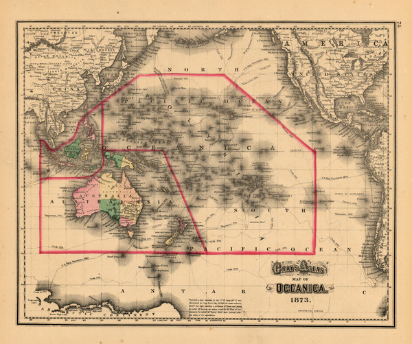 63-World, Australia & Oceania, Pacific and Oceania Map By O.W. Gray