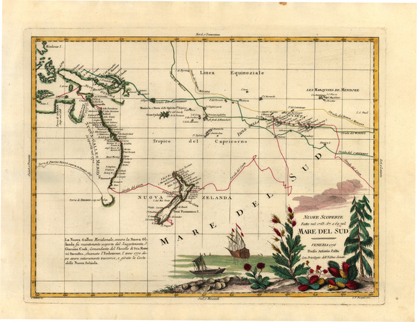 61-World, Australia & Oceania, Pacific, Australia, Oceania and New Zealand Map By Antonio Zatt