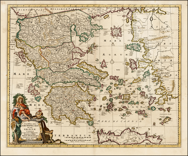 52-Europe, Balearic Islands and Greece Map By Peter Schenk / Nicolaes Visscher I