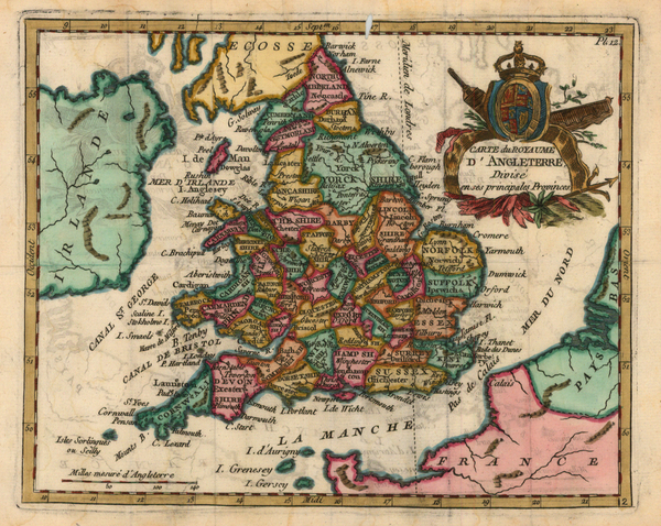 87-Europe and British Isles Map By Joseph De La Porte