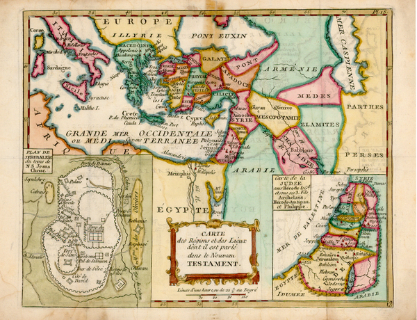 56-Europe, Mediterranean, Asia, Holy Land, Africa and Balearic Islands Map By Joseph De La Porte