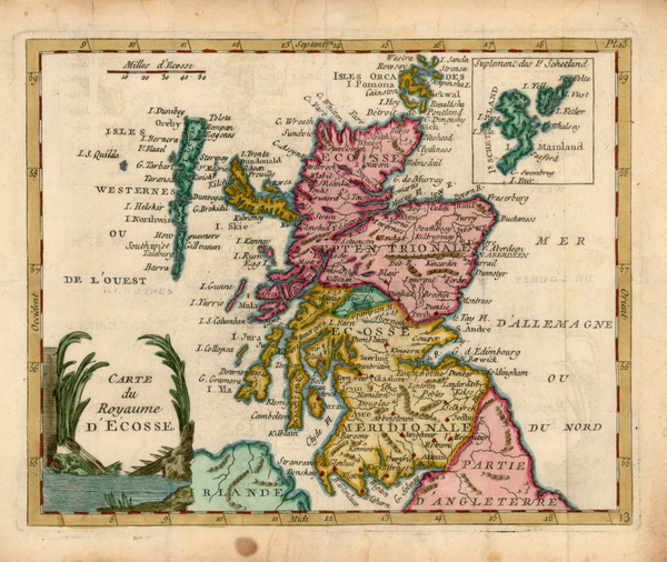 38-Scotland Map By Joseph De La Porte